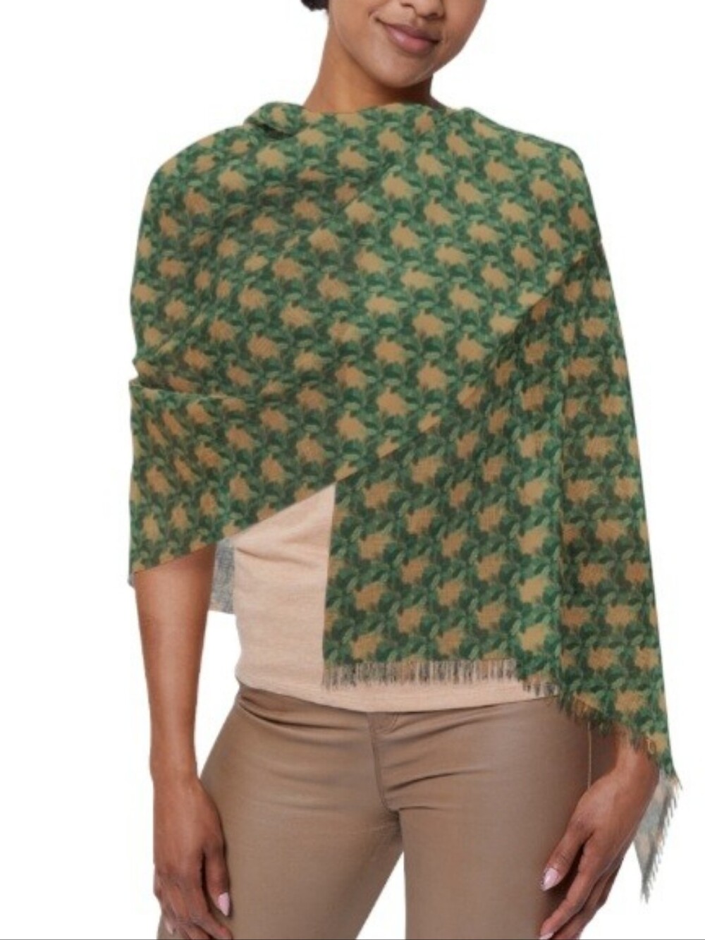 NWT Lightweight Supersoft Scarf My Design Jungle Love printed Upon Order Approx